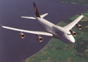 Karte Lufthansa Boeing 747